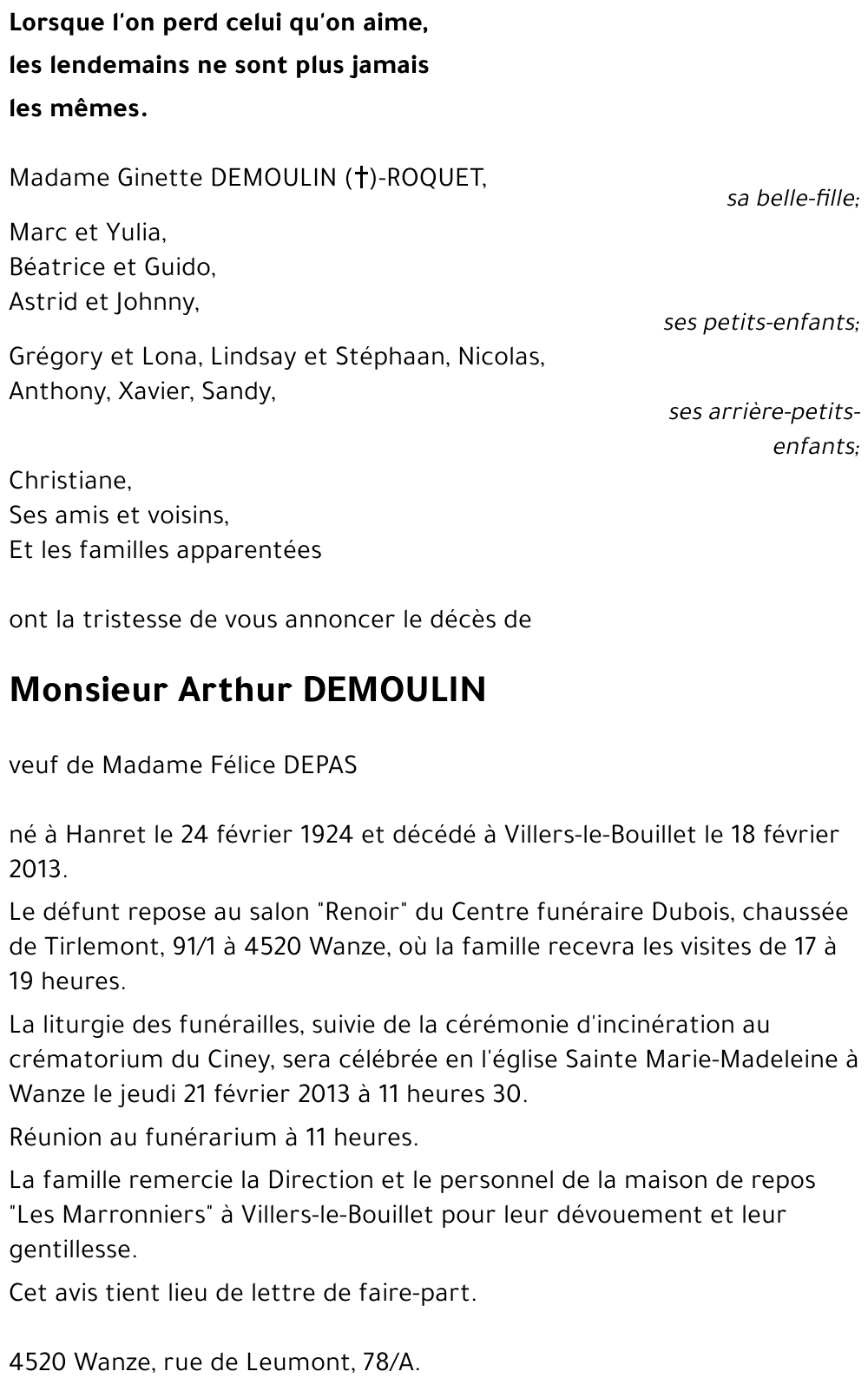 Arthur DEMOULIN