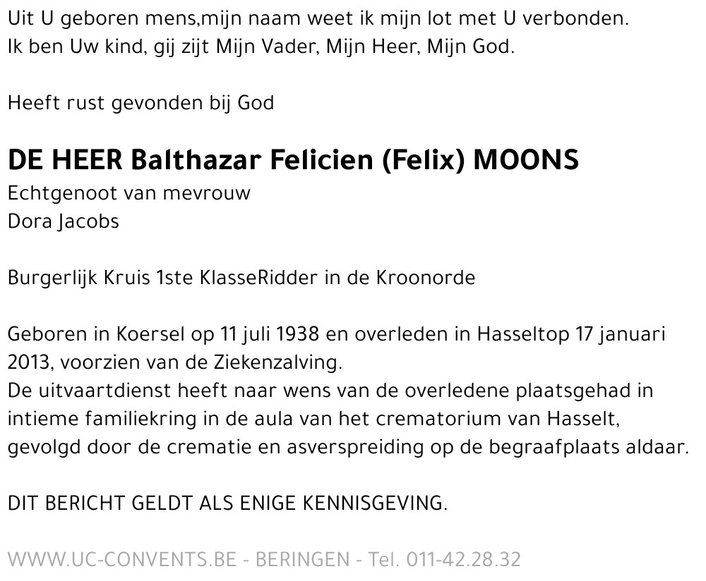 Balthazar Felicien Moons