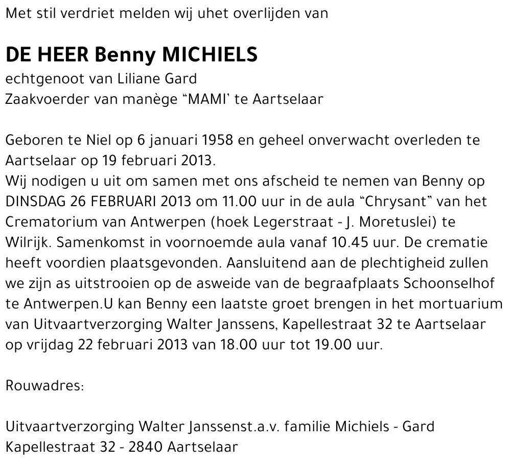 Benny Michiels