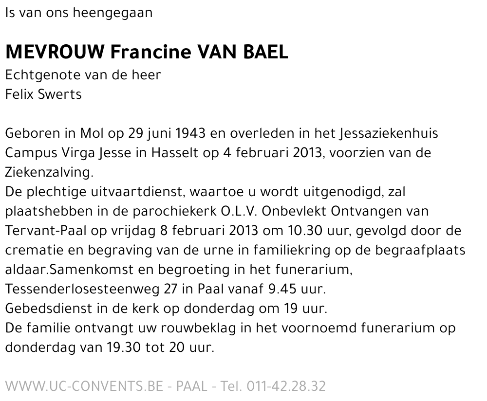 Francine Van Bael