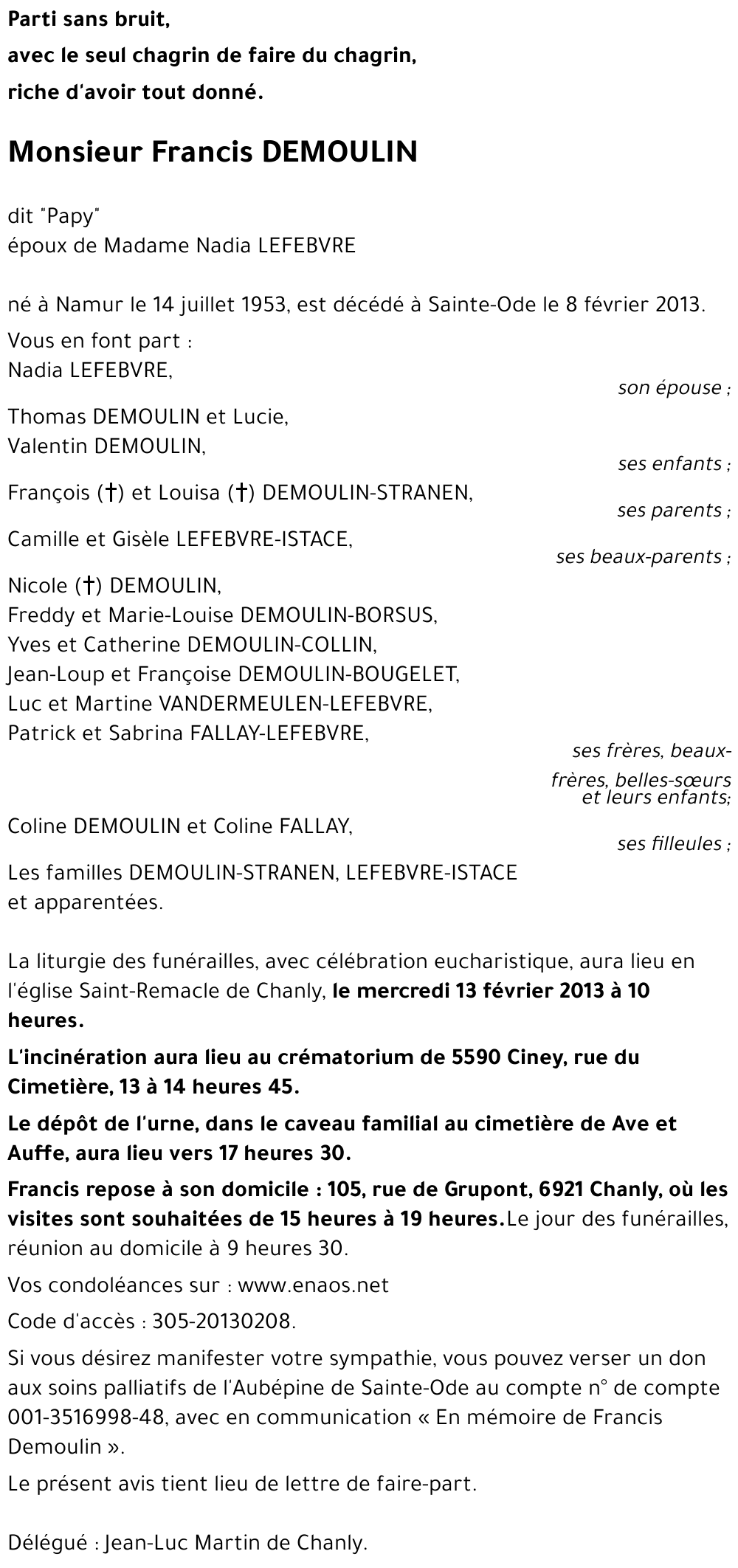 Francis DEMOULIN