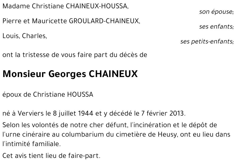 Georges CHAINEUX