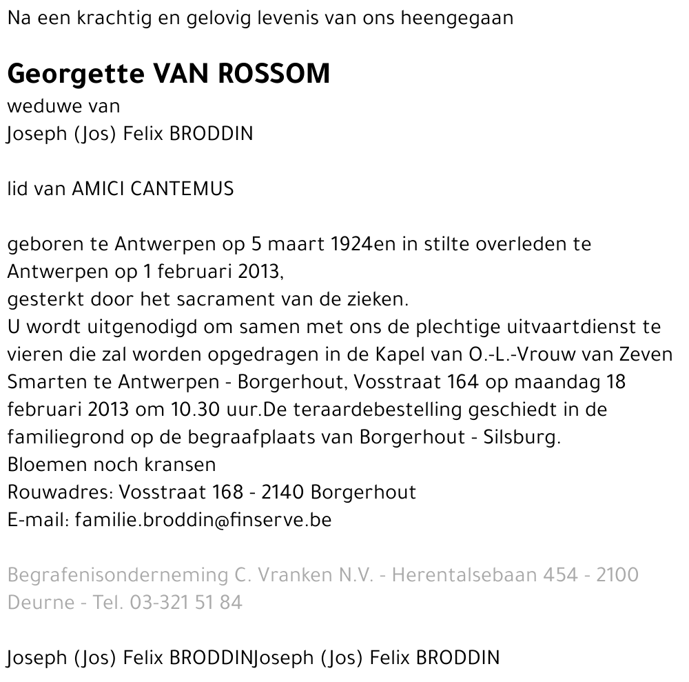 Georgette Van Rossom