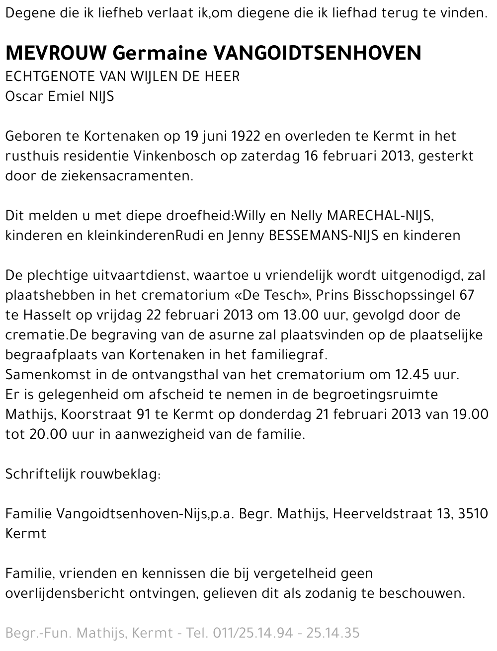 Germaine Vangoidtsenhoven