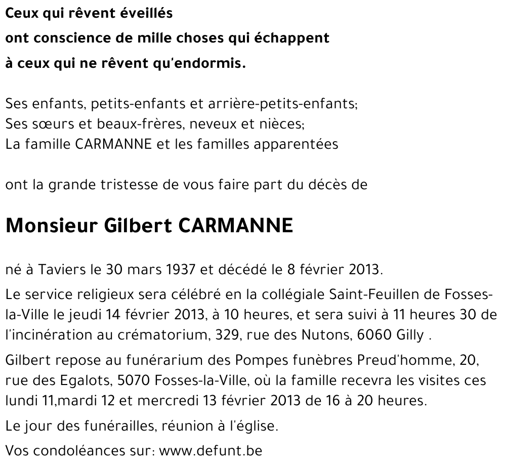 Gilbert CARMANNE