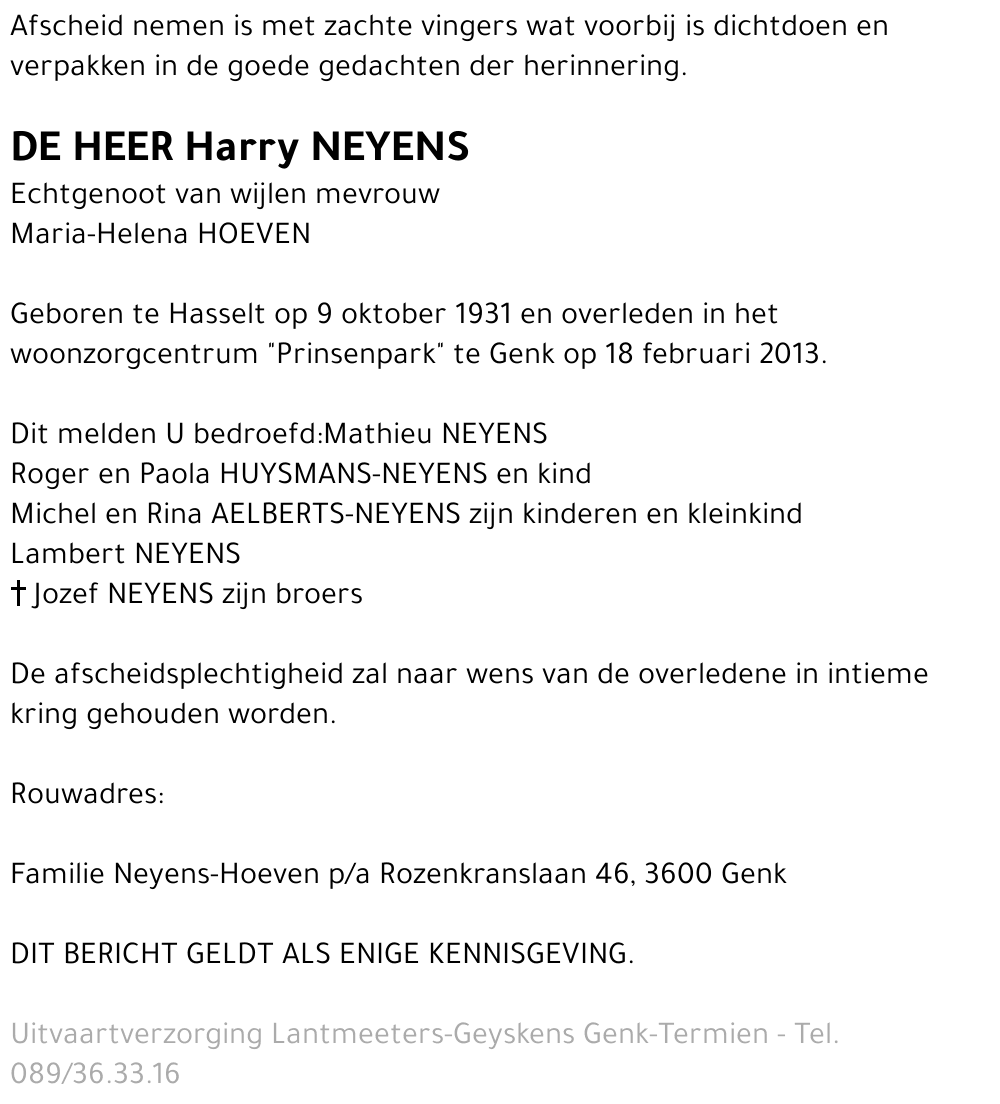 Harry NEYENS