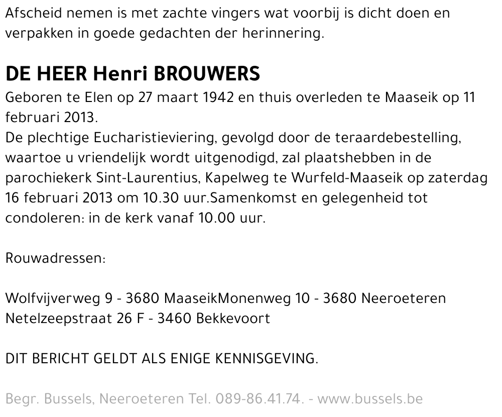 Henri BROUWERS