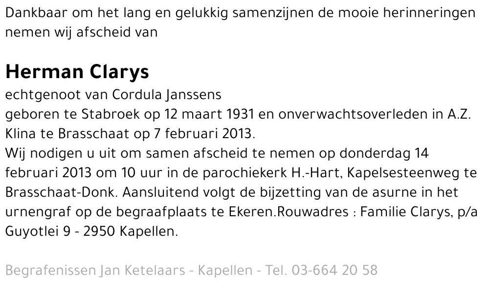Herman Clarys