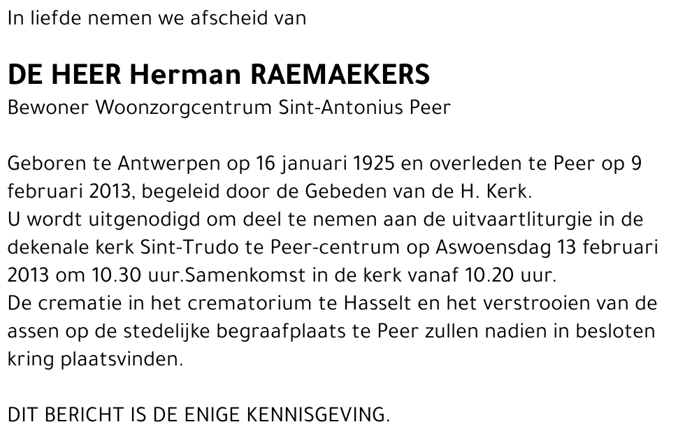 Herman RAEMAEKERS
