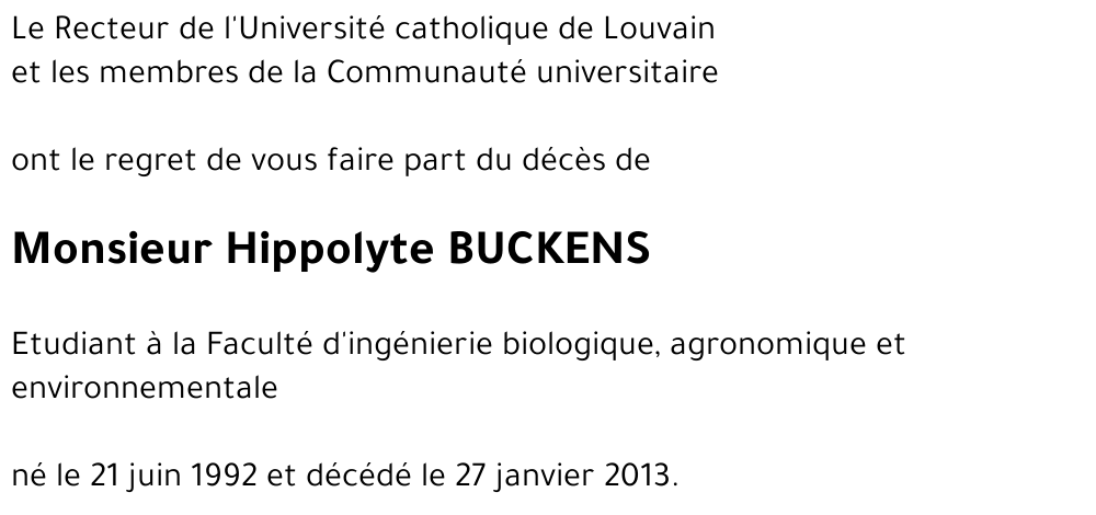 Hippolyte BUCKENS