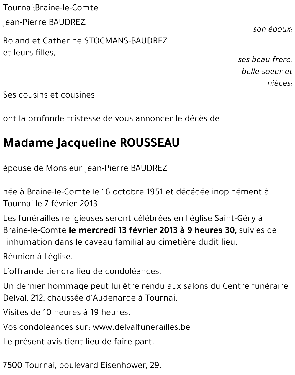 Jacqueline ROUSSEAU