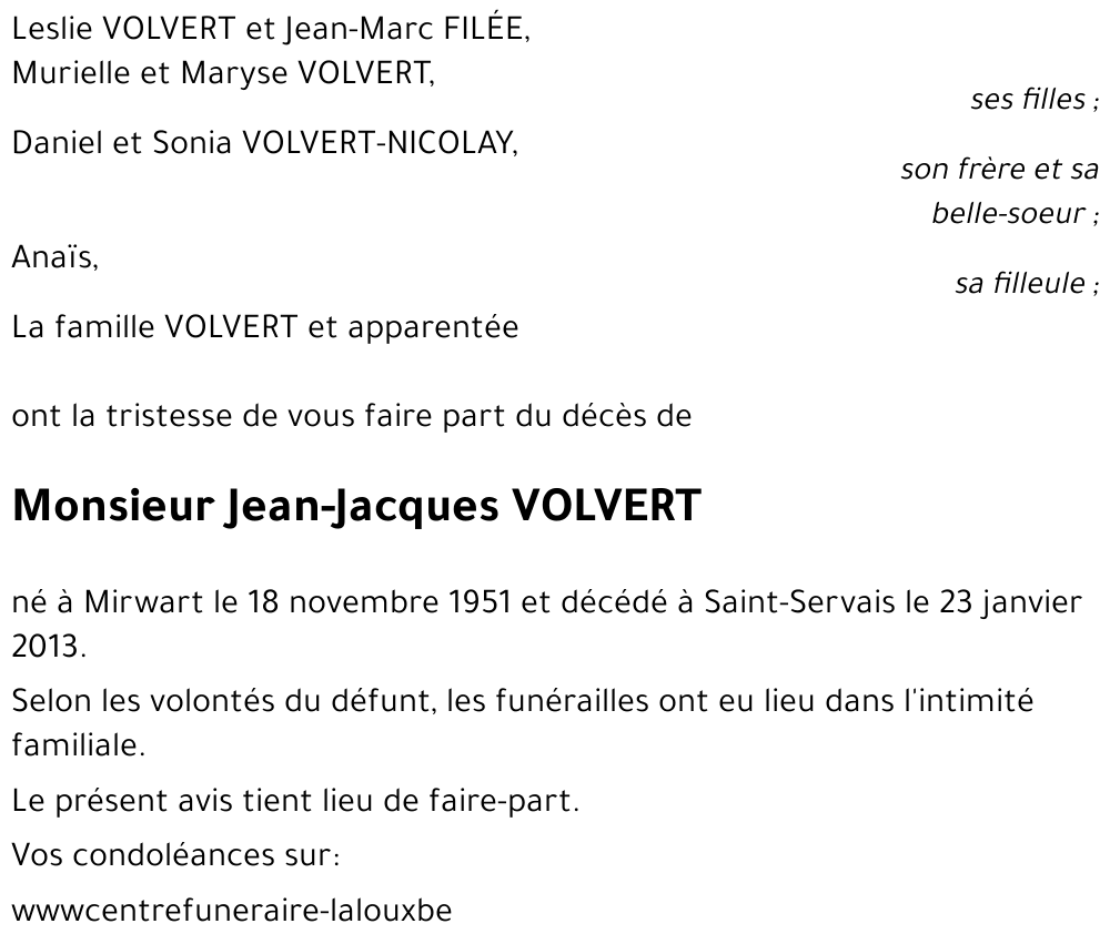 Jean-Jacques VOLVERT
