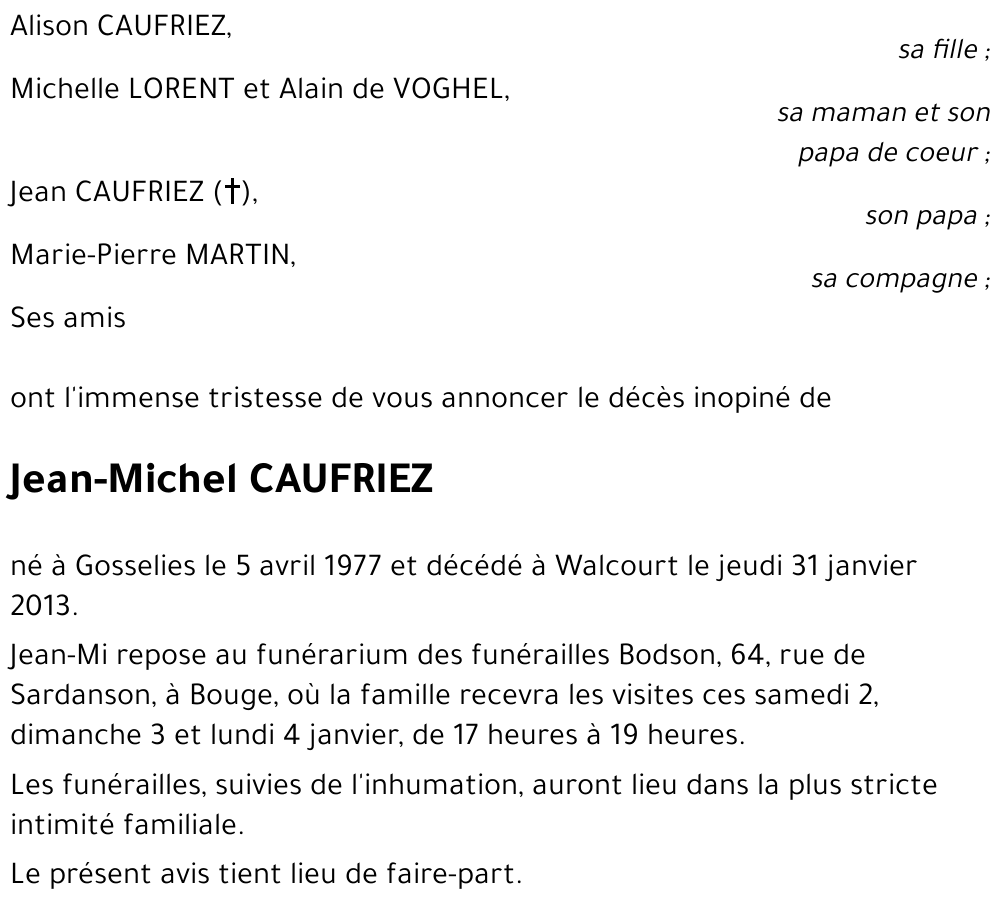Jean-Michel CAUFRIEZ