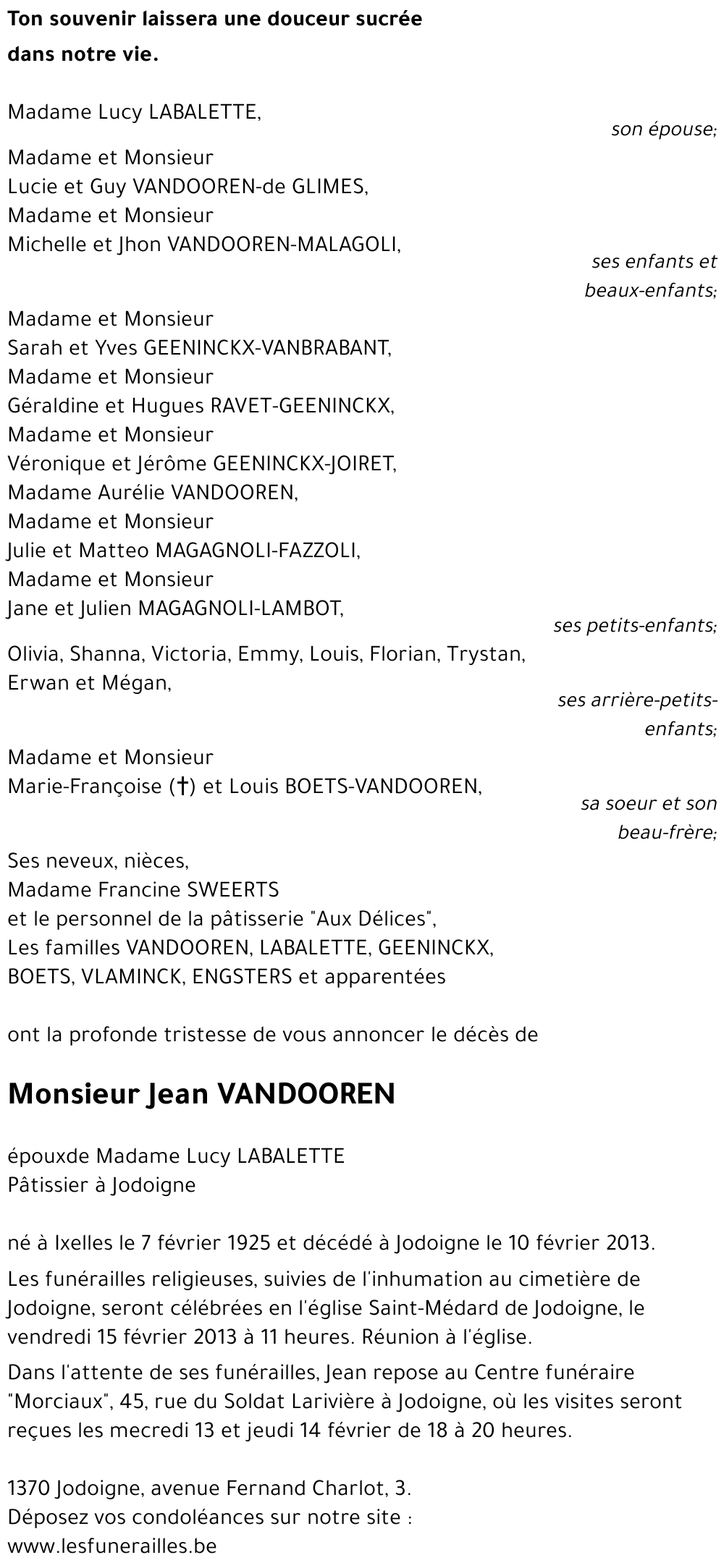 Jean VANDOOREN