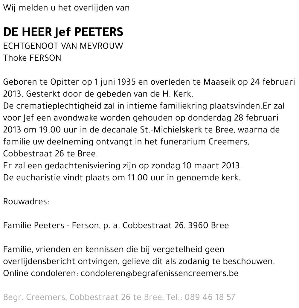 Jef Peeters
