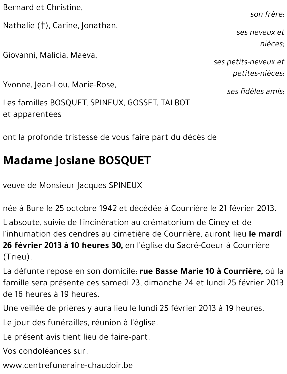 Josiane BOSQUET