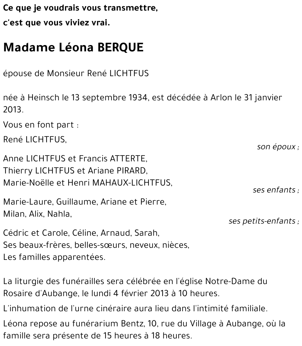 Léona BERQUE