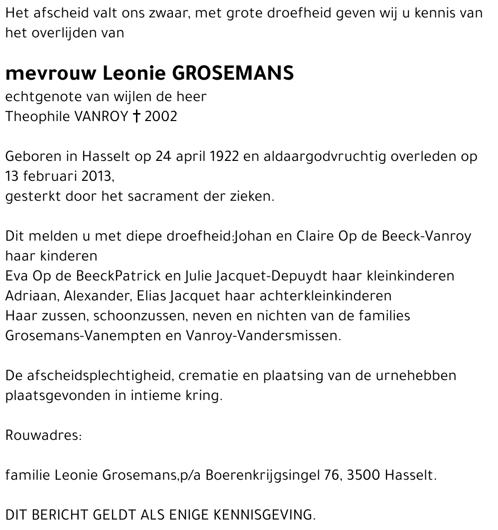 Leonie Grosemans