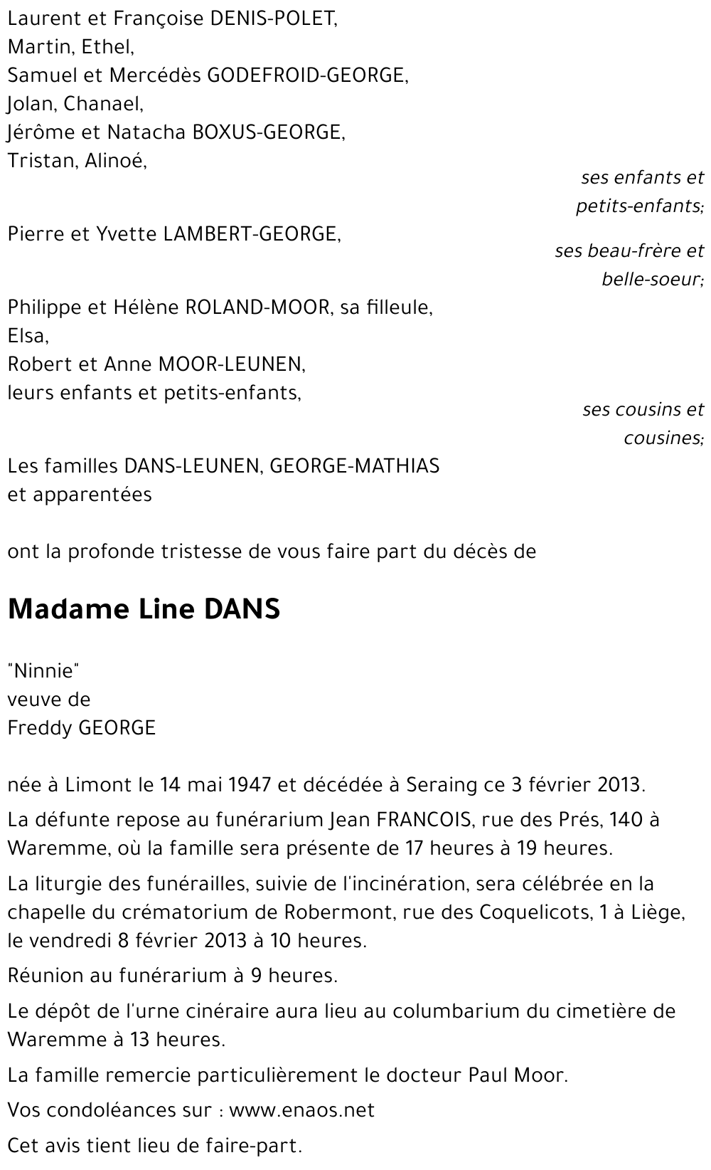 Line DANS