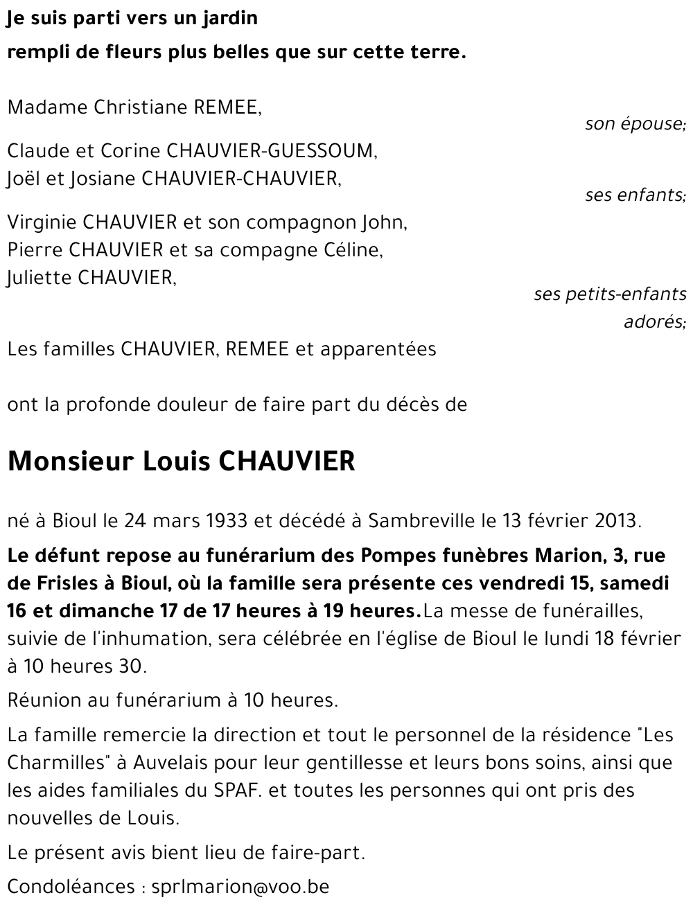 Louis CHAUVIER