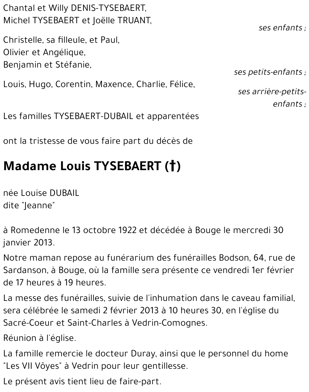 Louise DUBAIL