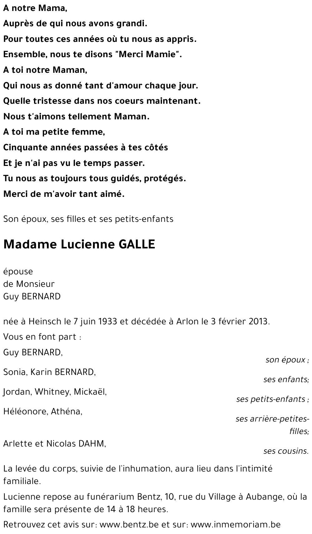 Lucienne GALLE