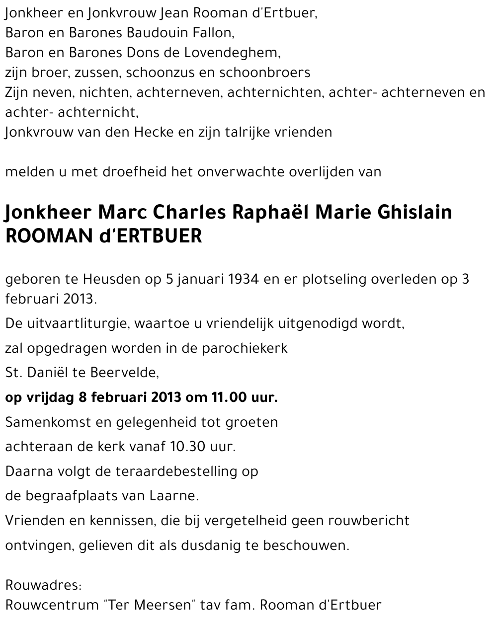 Marc Charles Raphaël Marie Ghislain Rooman d'Ertbuer