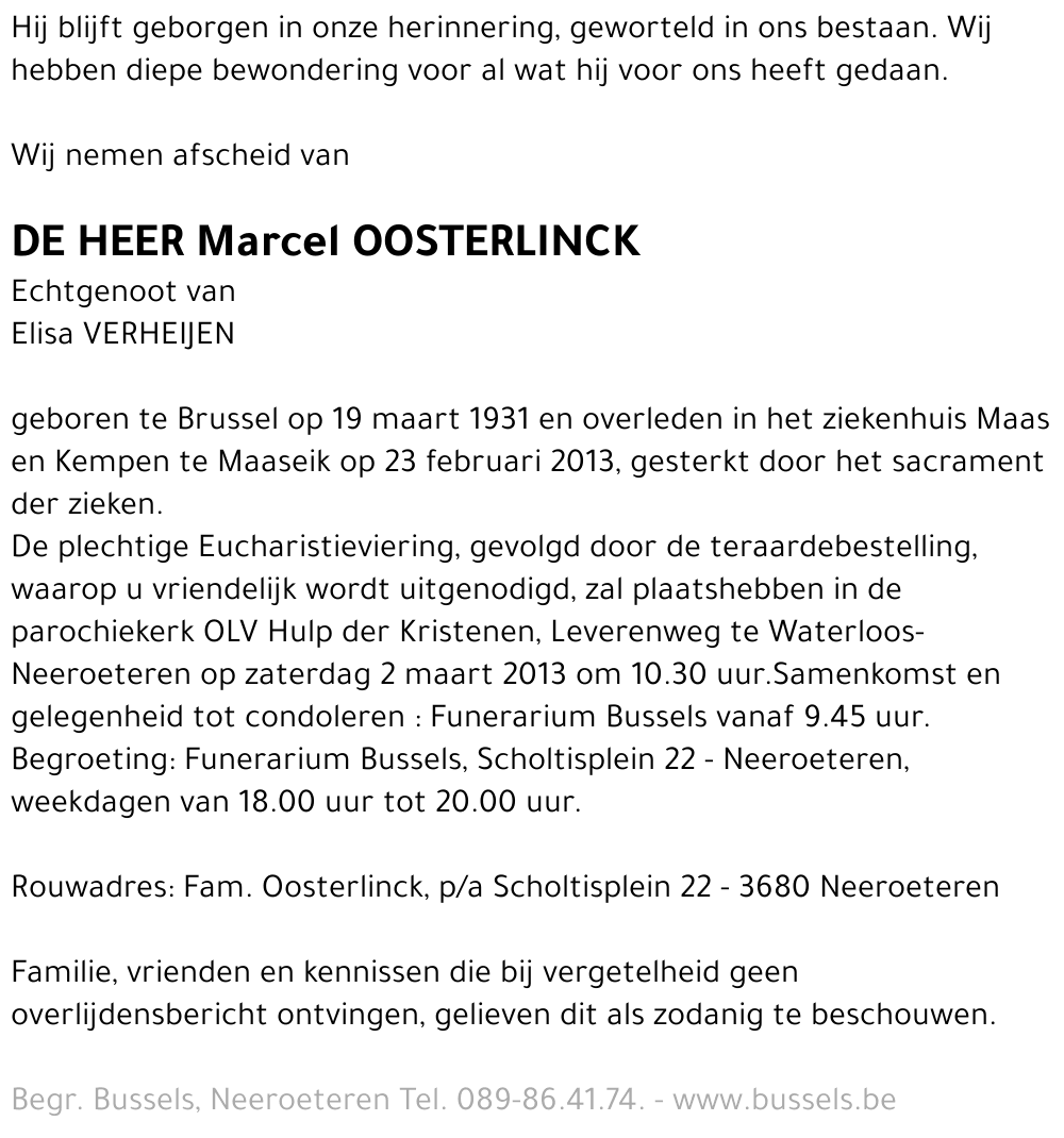 Marcel OOSTERLINCK