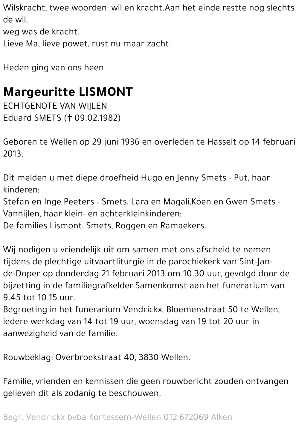 Margeuritte Lismont