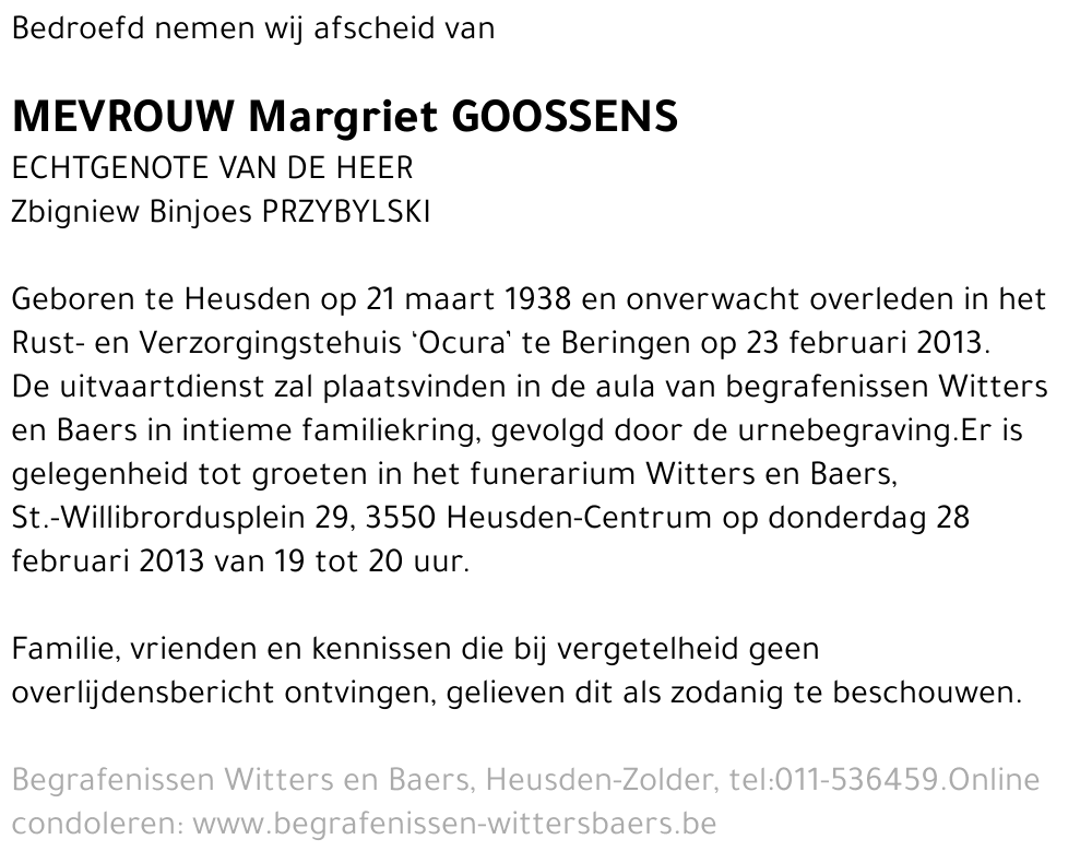 Margriet Goossens