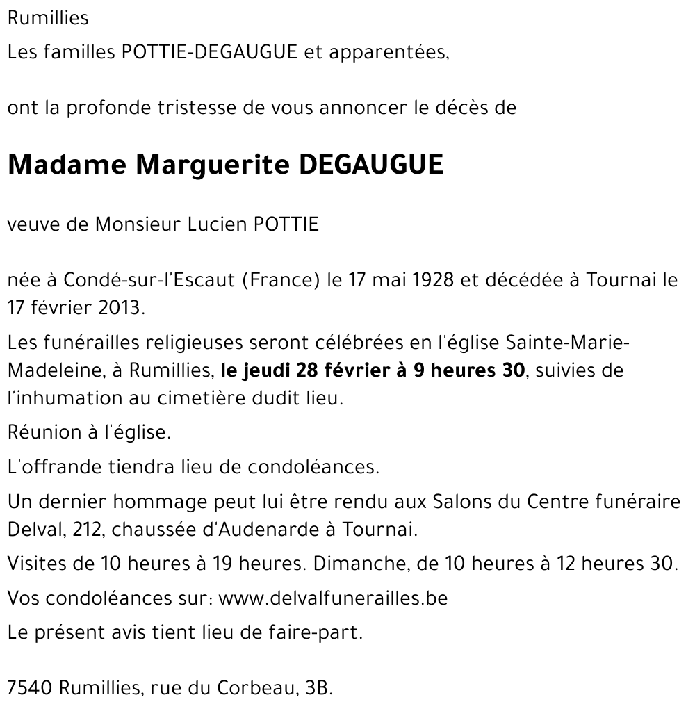 Marguerite DEGAUGUE