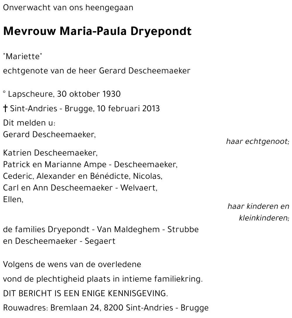 Maria-Paula Dryepondt