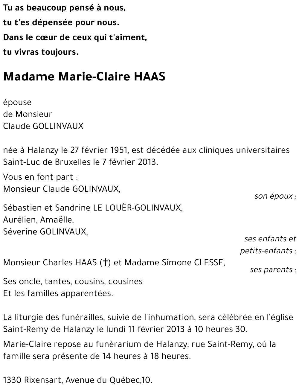 Marie-Claire HAAS