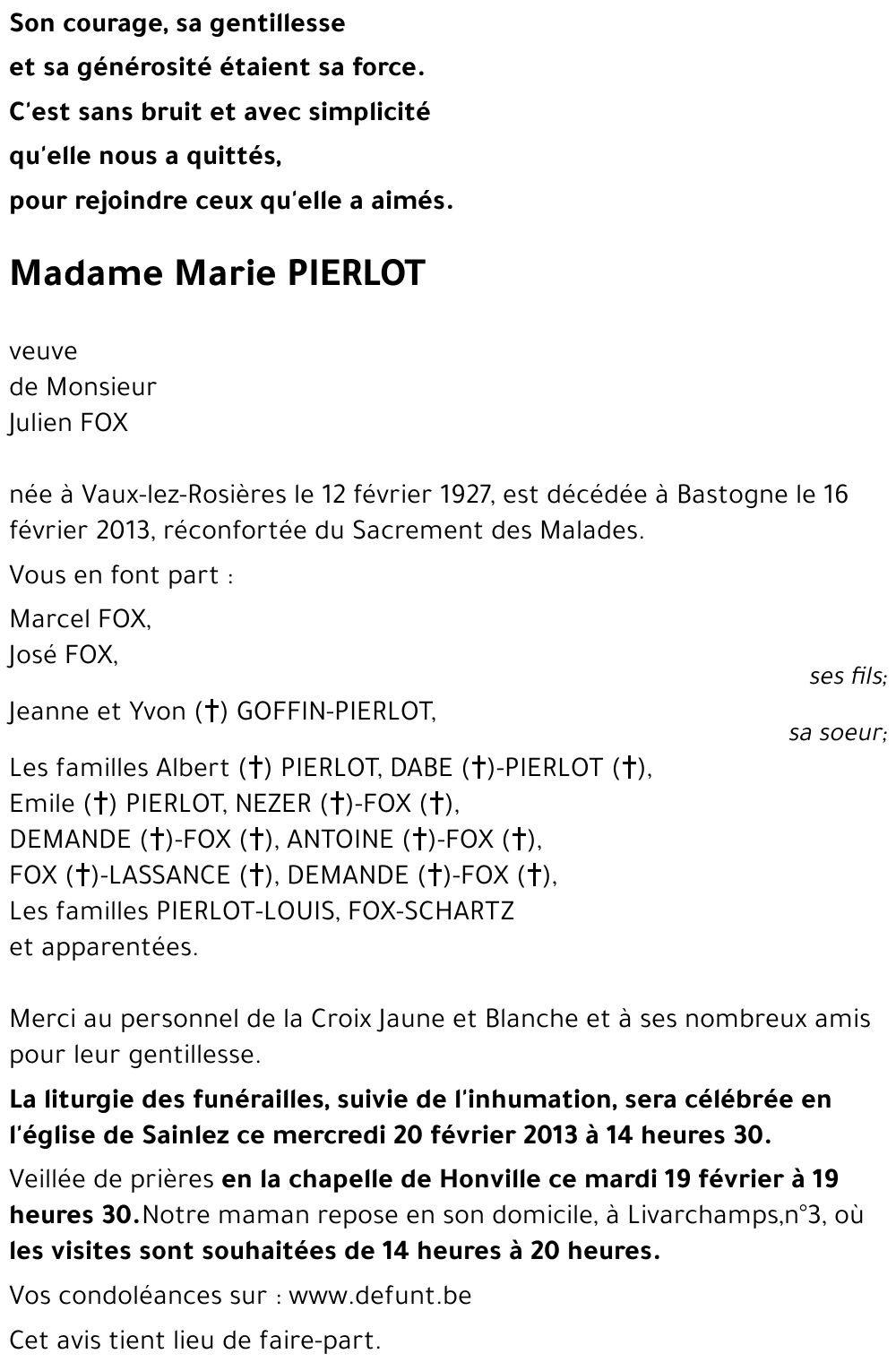 Marie PIERLOT