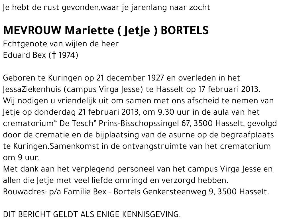 Mariette Bortels