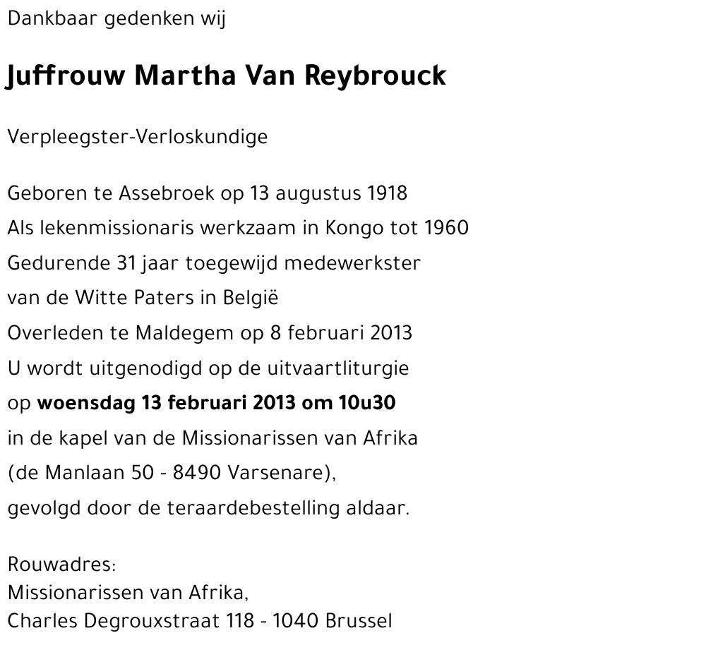 Martha Van Reybrouck