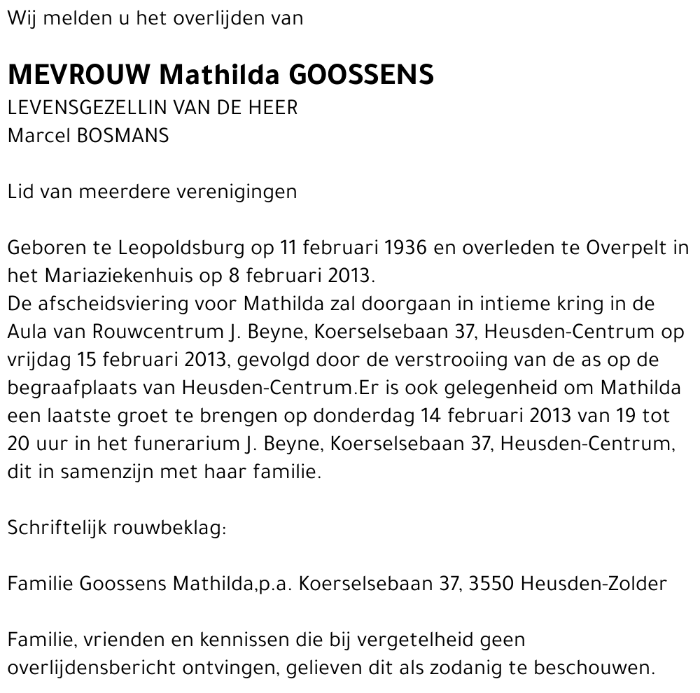 Mathilda Goossens