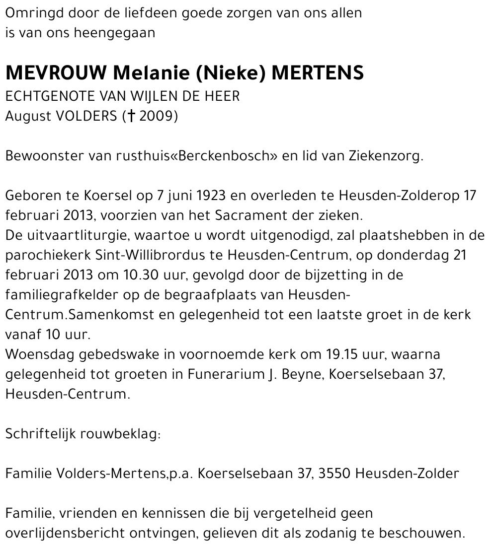 Melanie (Nieke) Mertens