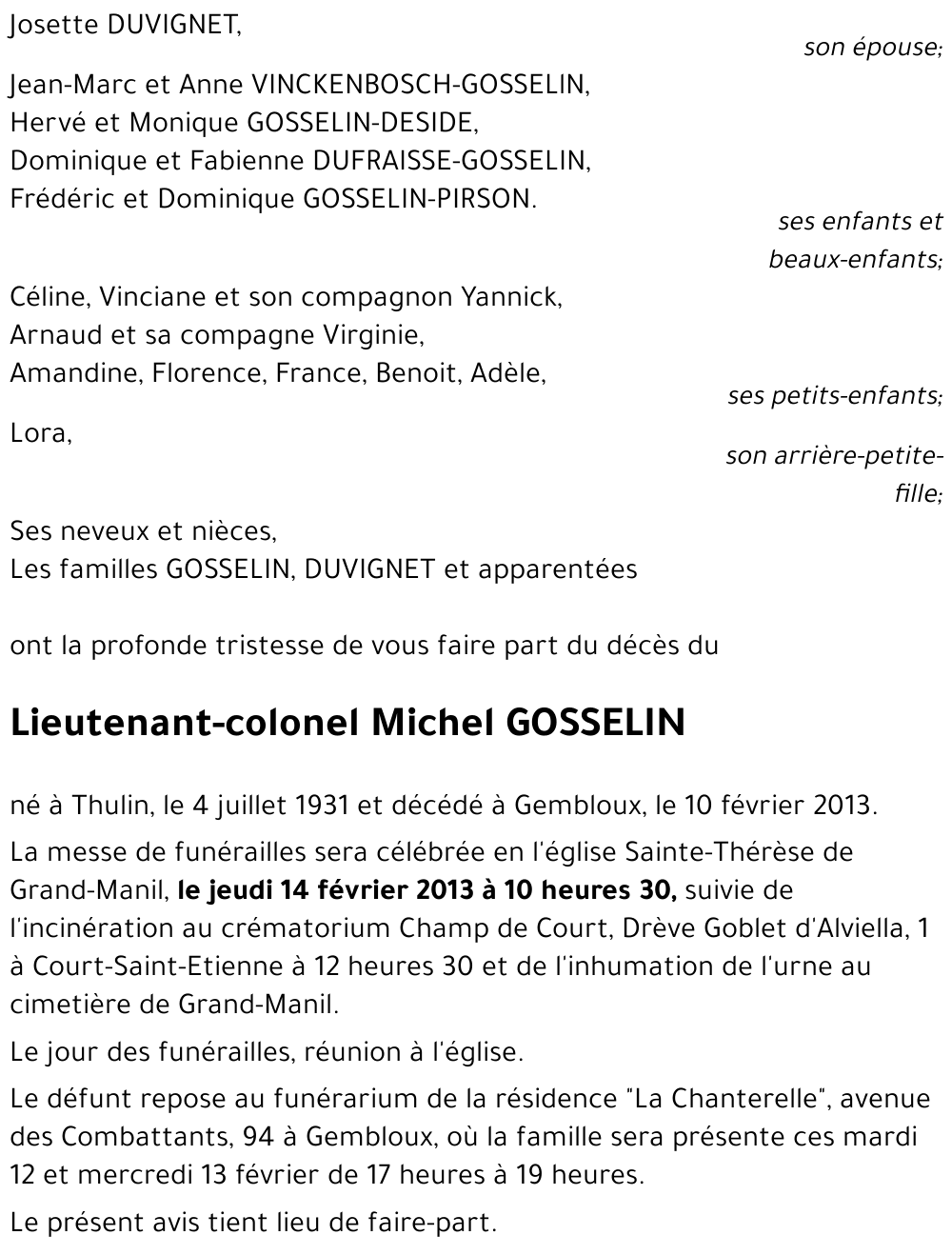 Michel GOSSELIN