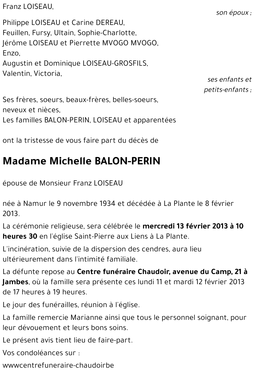 Michelle BALON-PERIN