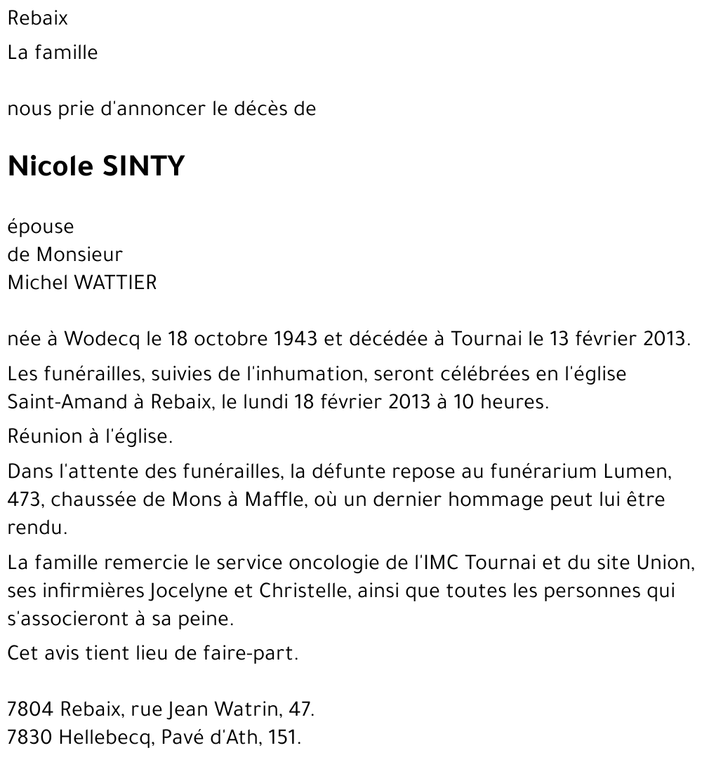 Nicole SINTY