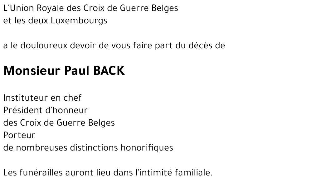 Paul Back