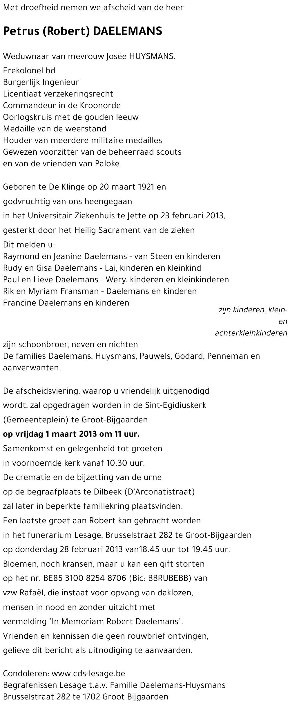 Petrus (Robert) DAELEMANS