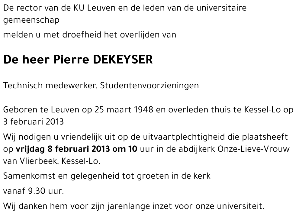 Pierre DEKEYSER