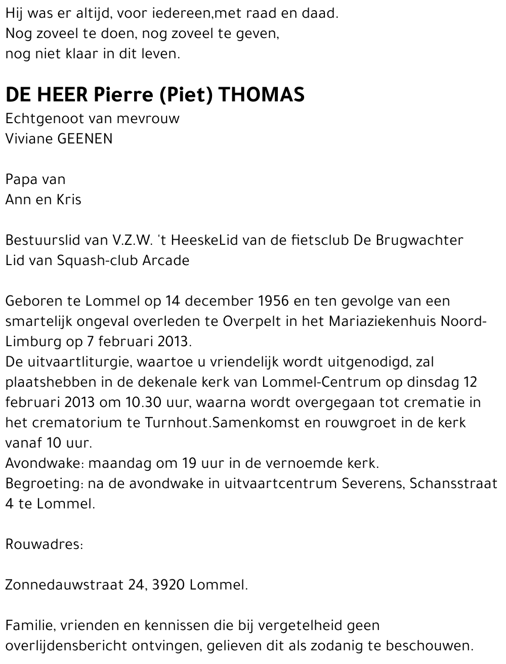 Pierre (Piet) Thomas