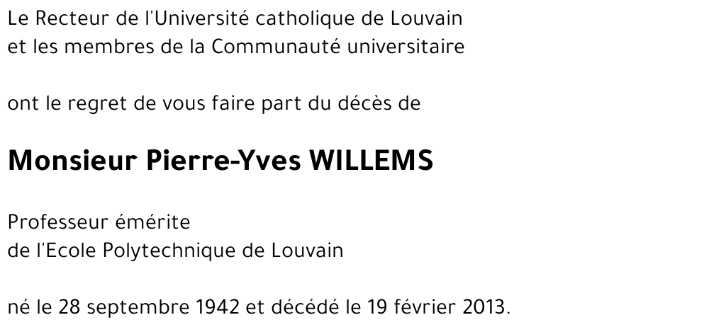 Pierre-Yves WILLEMS