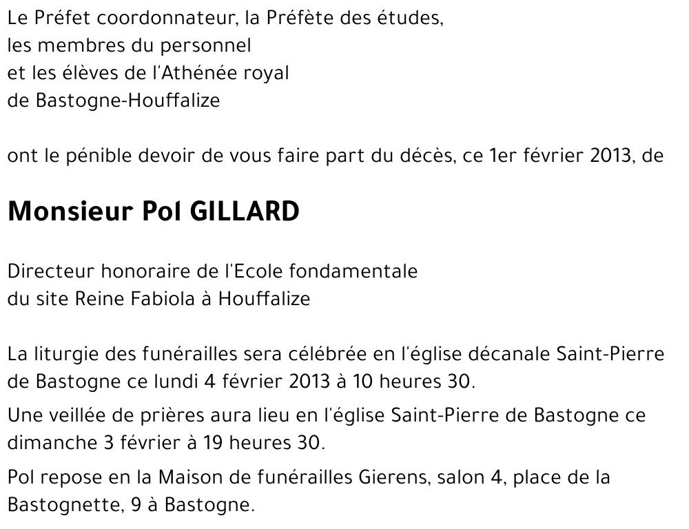 Pol GILLARD