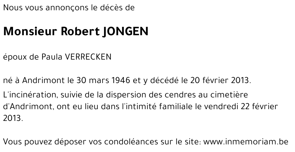 Robert JONGEN