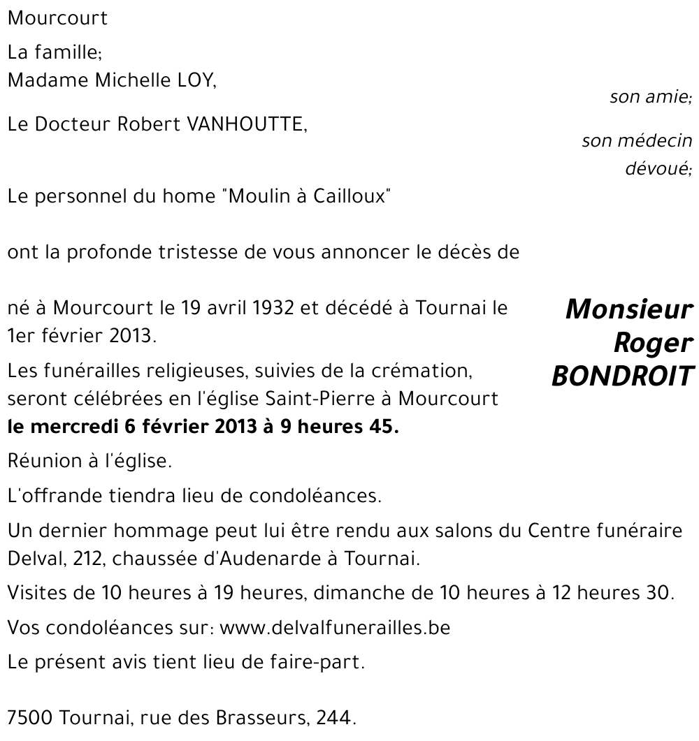 Roger BONDROIT