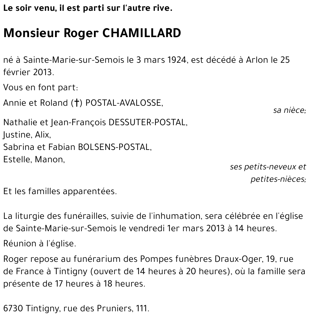 Roger CHAMILLARD